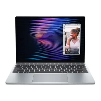 لابتوب Dell XPS 13 فائق النحافة، شاشة 13.4 بوصة، رام 16 جيجا، تخزين 512 جيجا - فضي